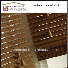 Ladder string cord tilter 50mm louver timber blinds